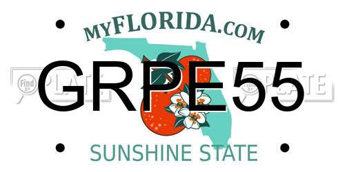GRPE55 Florida License Plate