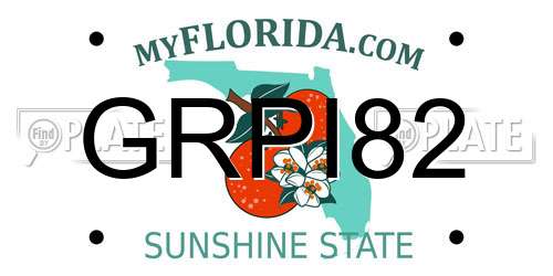 GRPI82 Florida License Plate