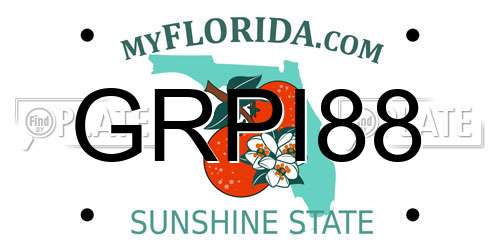 GRPI88 Florida License Plate