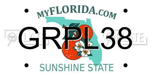 GRPL38 Florida License Plate