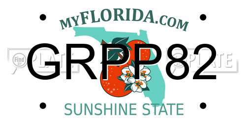 GRPP82 Florida License Plate