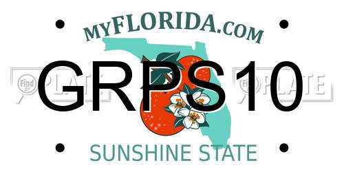 GRPS10 Florida License Plate