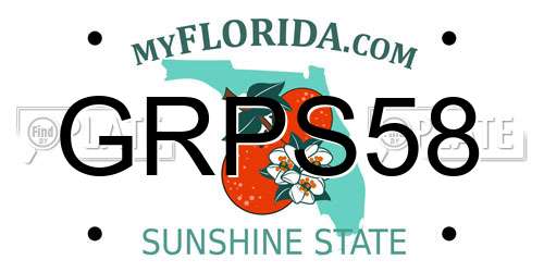 GRPS58 Florida License Plate