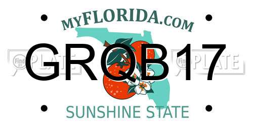 GRQB17 Florida License Plate