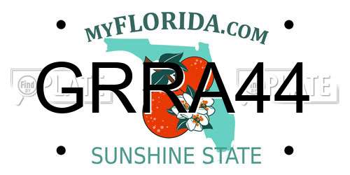 GRRA44 Florida License Plate