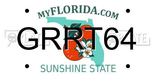 GRRT64 Florida License Plate