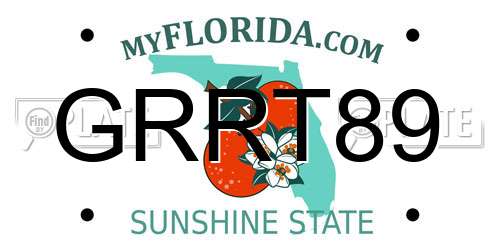 GRRT89 Florida License Plate