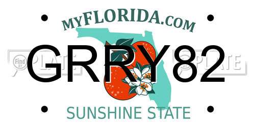 GRRY82 Florida License Plate