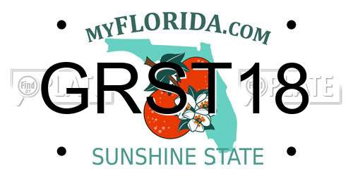 GRST18 Florida License Plate