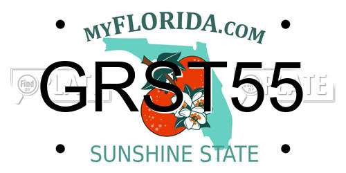 GRST55 Florida License Plate