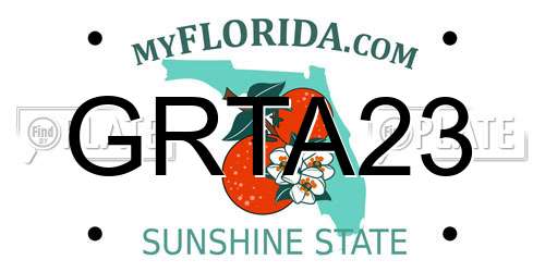 GRTA23 Florida License Plate