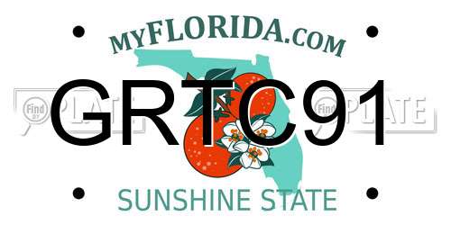 GRTC91 Florida License Plate