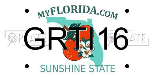 GRTI16 Florida License Plate