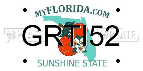 GRTI52 Florida License Plate