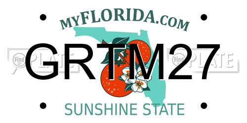 GRTM27 Florida License Plate