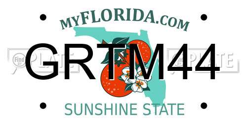 GRTM44 Florida License Plate