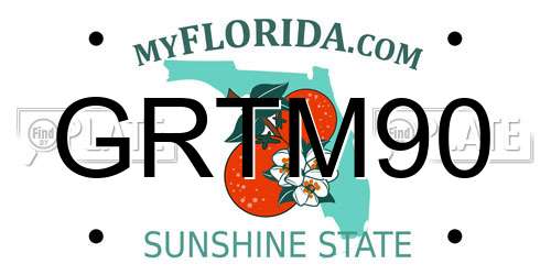 GRTM90 Florida License Plate