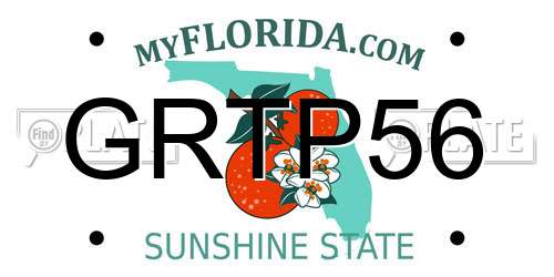 GRTP56 Florida License Plate