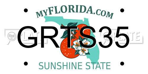 GRTS35 Florida License Plate