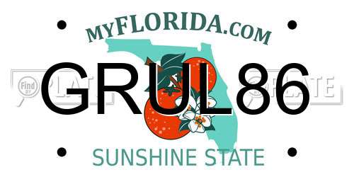 GRUL86 Florida License Plate