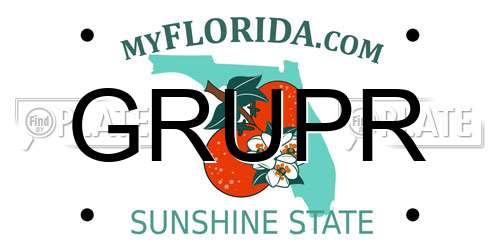 GRUPR Florida License Plate