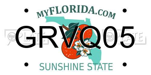 GRVQ05 Florida License Plate
