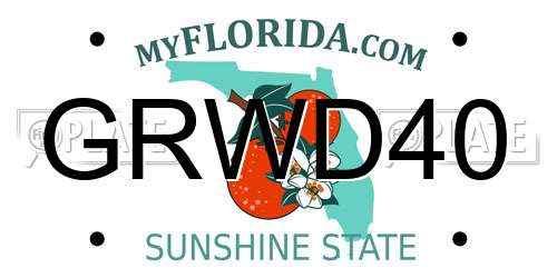 GRWD40 Florida License Plate