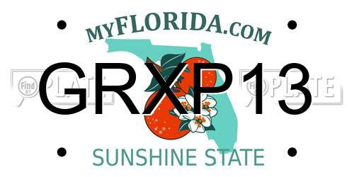 GRXP13 Florida License Plate