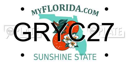 GRYC27 Florida License Plate