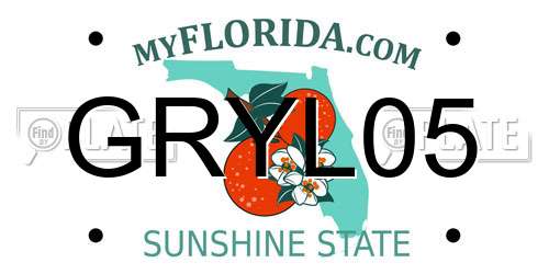 GRYL05 Florida License Plate
