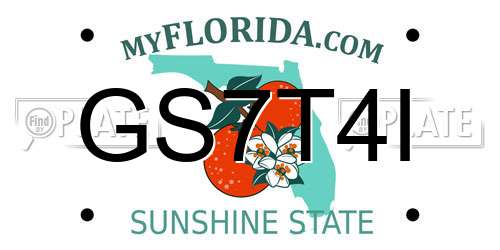 GS7T4I Florida License Plate
