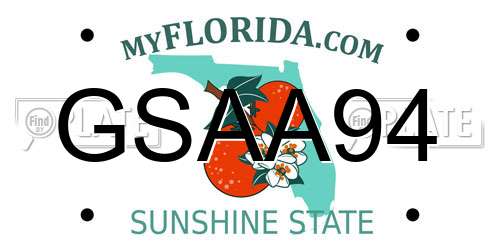 GSAA94 Florida License Plate