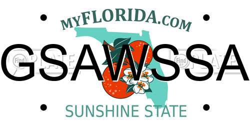 GSAWSSA Florida License Plate