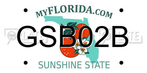 GSB02B Florida License Plate