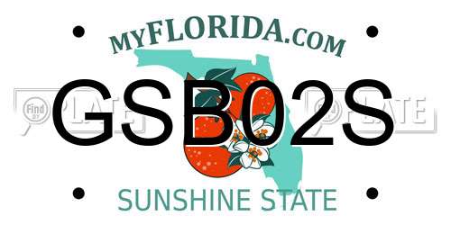 GSB02S Florida License Plate