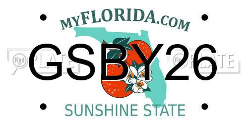 GSBY26 Florida License Plate