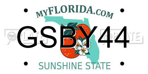 GSBY44 Florida License Plate