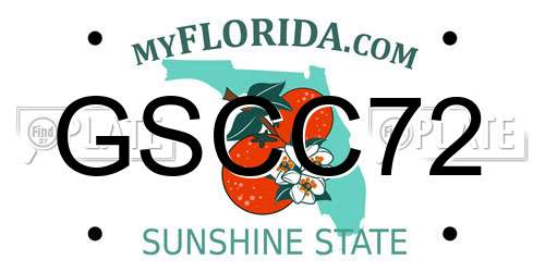 GSCC72 Florida License Plate