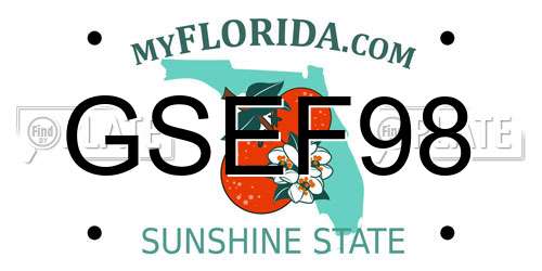GSEF98 Florida License Plate
