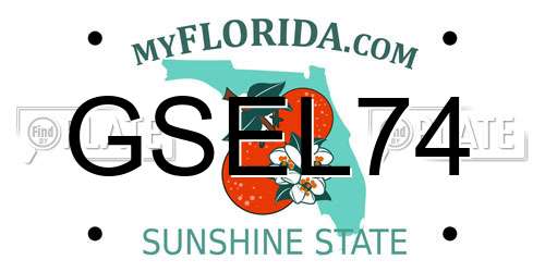 GSEL74 Florida License Plate