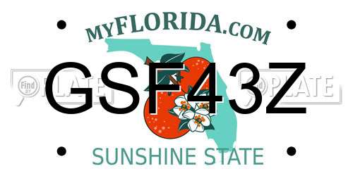 GSF43Z Florida License Plate
