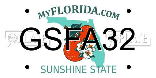 GSFA32 Florida License Plate