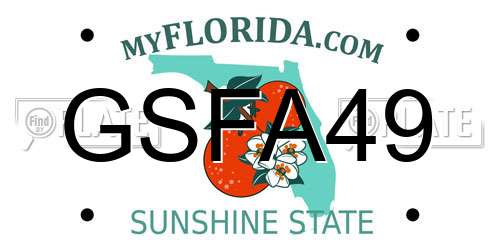 GSFA49 Florida License Plate