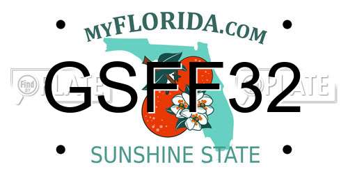 GSFF32 Florida License Plate