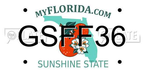 GSFF36 Florida License Plate
