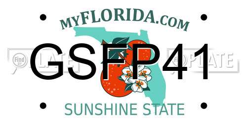 GSFP41 Florida License Plate