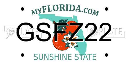 GSFZ22 Florida License Plate