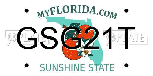 GSG21T Florida License Plate