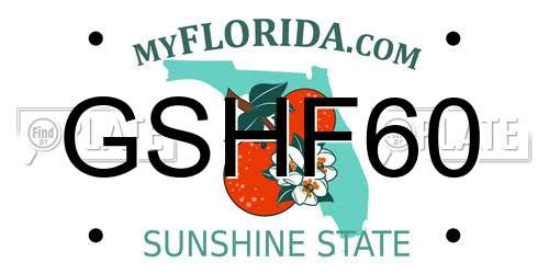 GSHF60 Florida License Plate