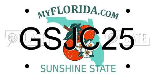 GSJC25 Florida License Plate